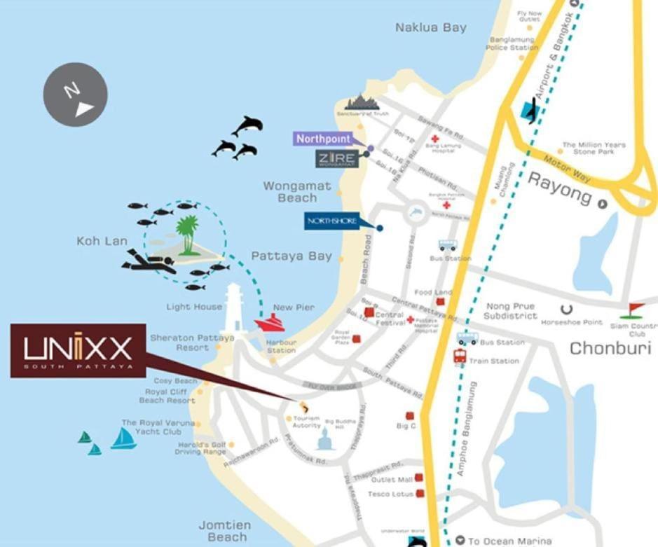 2 Bed High Floor Sea View - In * Pattaya